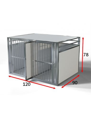 Cage de transport chien - cage chenil - caisse chien alu