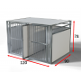 Cage De Transport Chien Double avec Séparation CAG-005 - Cage chien, Cage chien XXL, Cage de transport chien
