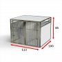 Cage De Transport Chien Double avec Séparation CAG-005 - Cage chien, Cage chien XXL, Cage de transport chien