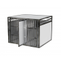 Cage de transport chien double avec séparation amovible en acier inoxydable