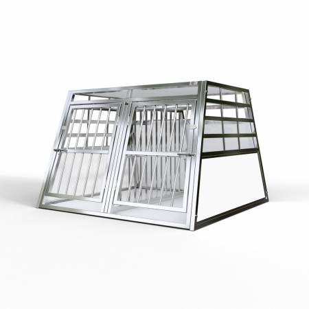 Cage De Transport Chien Double avec Séparation CAG-001 - Cage chien, Cage chien XXL, Cage de transport chien, Cage transport chi