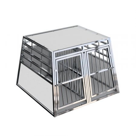 Cage De Transport Chien Double avec Séparation CAG-005 - Cage chien, Cage chien XXL, Cage de transport chien