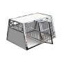 Cage De Transport Chien Double avec Séparation CAG-002 (Cage chien XXL, Cage chien interieur)