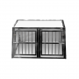 Cage De Transport Chien Double avec Séparation CAG-002 (Cage chien XXL, Cage chien interieur)