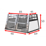 Cage De Transport Chien Double avec Séparation CAG-002 (Cage chien XXL, Cage chien interieur)