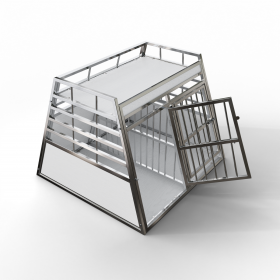 Cage Transport Chien DOUBLE + Séparation + Rangement  / CAG-001 RANG
