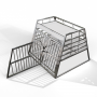 Cage Transport Chien DOUBLE + Séparation + Rangement  / CAG-001 RANG