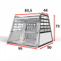Cage Transport Chien DOUBLE + Séparation + Rangement  / CAG-001 RANG